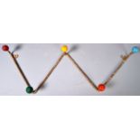 SET OF RETRO VINTAGE SPUTNIK ATOMIC COAT HOOK RACK