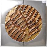 WETOE - 70'S MIXED METAL BRUTALIST WALL ART PANEL