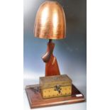 20TH CENTURY HOMEMADE GUNSTOCK TABLE / DESK LAMP LIGHT