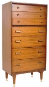 E. GOMME - G-PLAN - MID CENTURY TEAK PEDESTAL CHEST OF DRAWERS