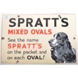 SPRATT'S MIXED OVALS 1950'S ENAMEL ADVERTISING SHOP SIGN
