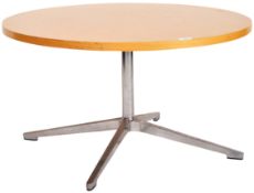 HERMAN MILLER - LOW SIDE TABLE ON CHROME BASE