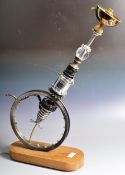 UNUSUAL STEAMPUNK INDUSTRIAL BICYCLE PART TABLE LAMP