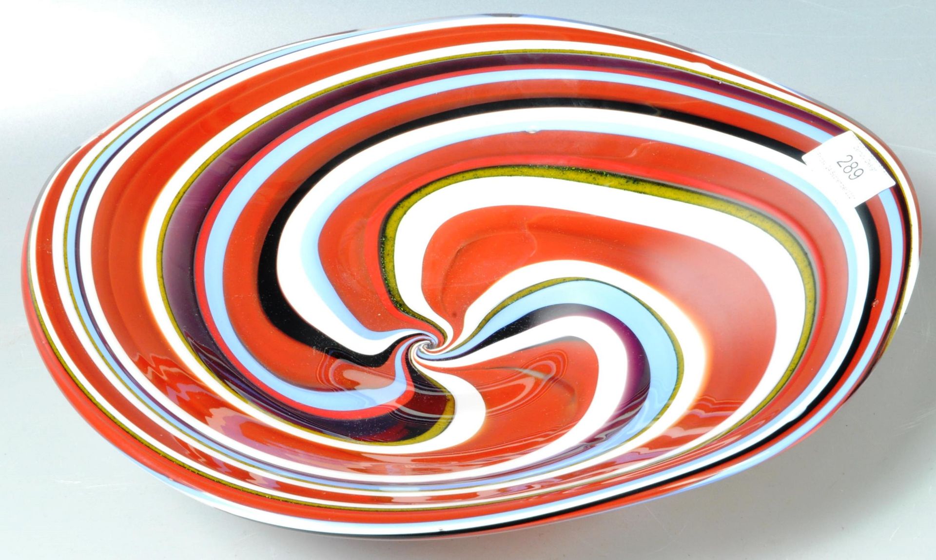 DAVID TIGHE - CONTEMPORARY STUDIO ART GLASS CENTREPIECE BOWL - Image 2 of 5