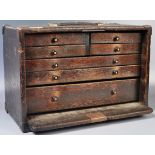 19TH CENTURY VICTORIAN OAK WORKMEN'S TOOL CHEST