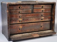 19TH CENTURY VICTORIAN OAK WORKMEN'S TOOL CHEST