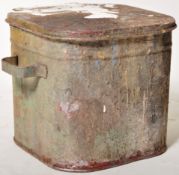 VINTAGE MID CENTURY GALVANISED PAINTERS BRUSH TIN / BIN