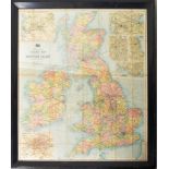 1920'S BARTHOLOMEW'S RAILWAY MAP OF THE BRITISH ISLES