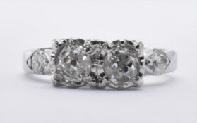 14CT WHITE GOLD AND DIAMOND RING