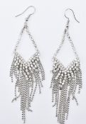 PAIR OF 1930S ART DECO STYLE DROP EARRINGS.