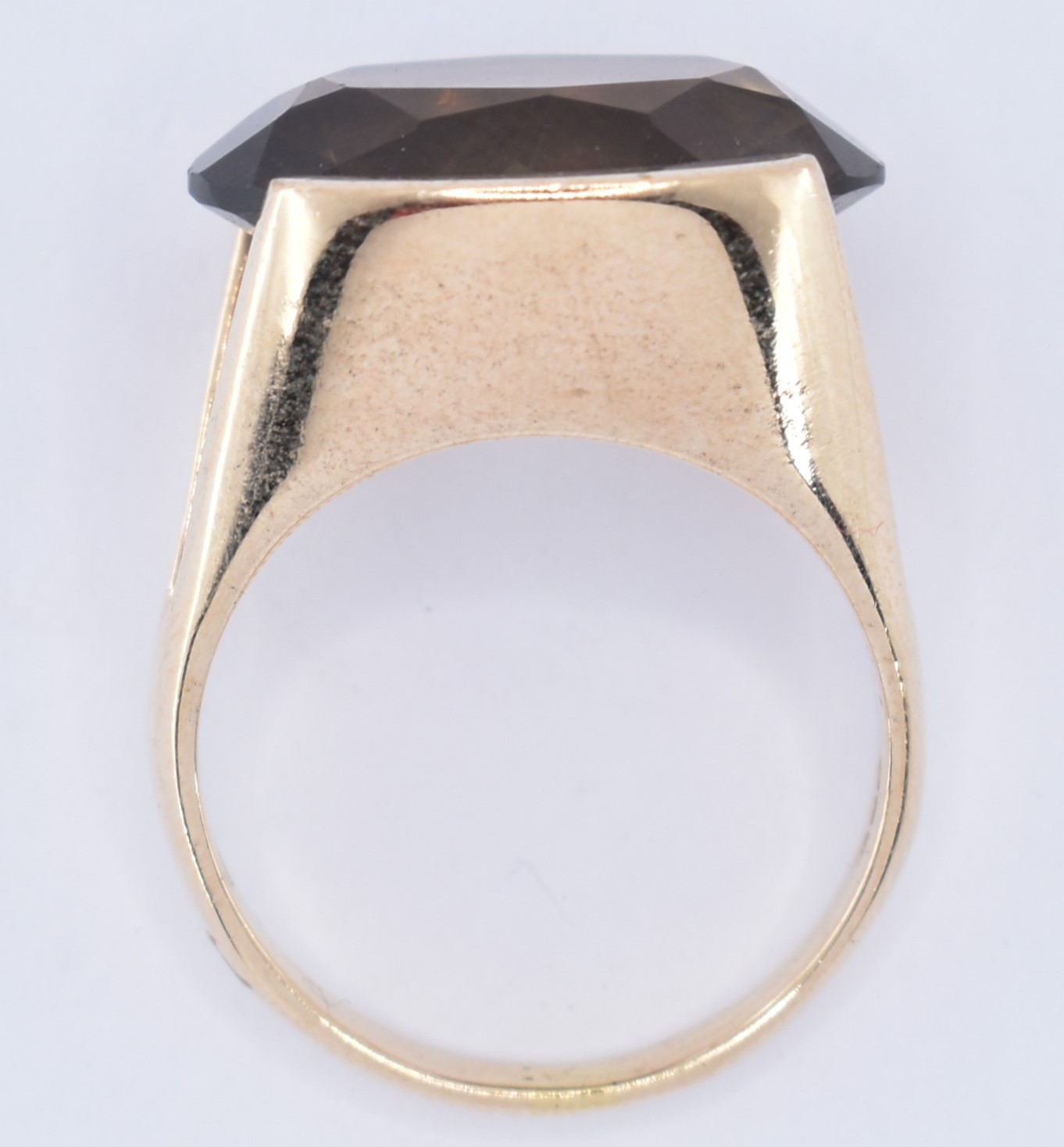 1960'S 9CT GOLD SMOKY QUARTZ COCKTAIL RING - Image 11 of 13