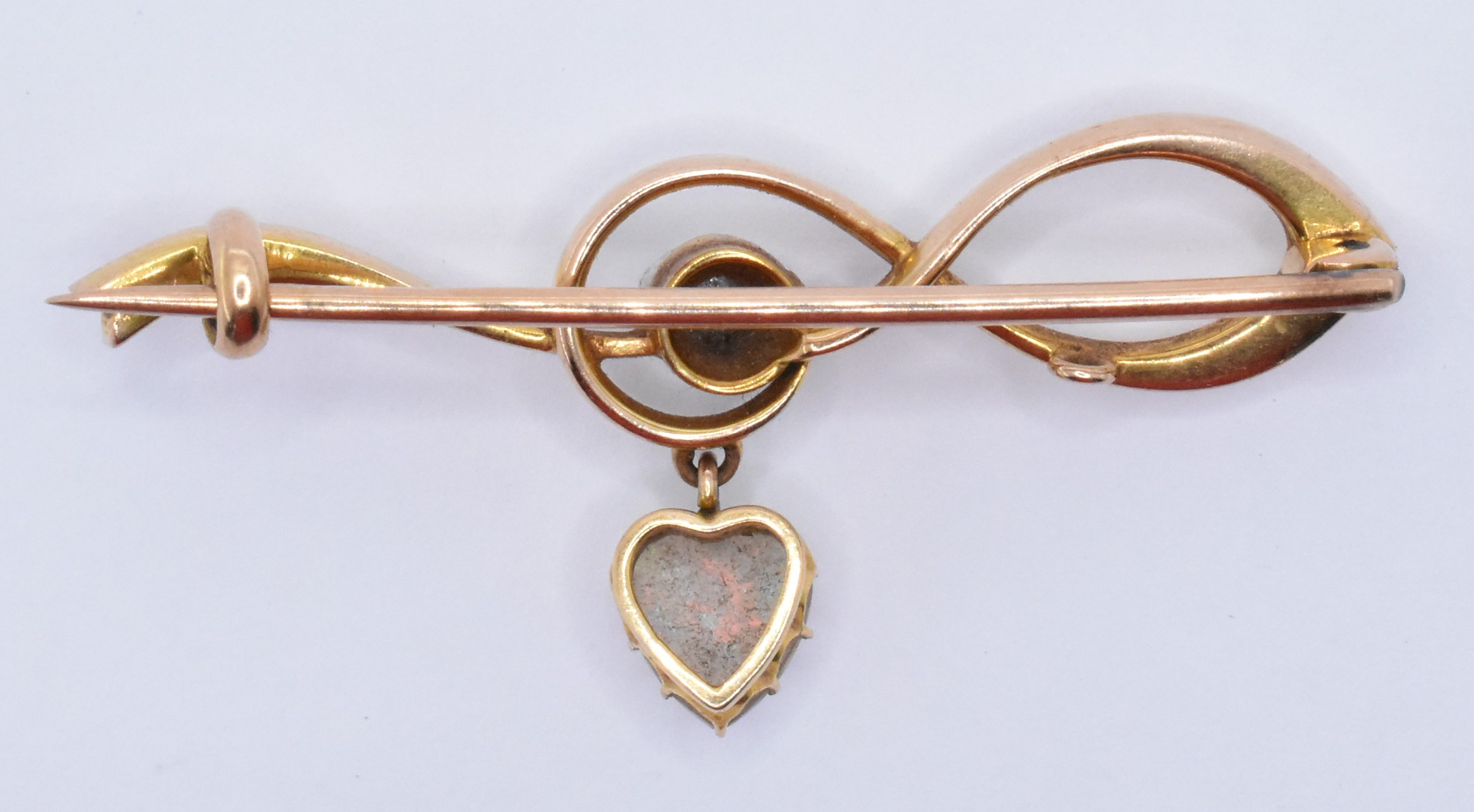 GOLD DIAMOND AND OPAL BAR BROOCH - Image 3 of 3