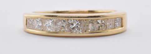 14CT GOLD HALF ETERNITY DIAMOND RING