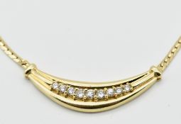 18CT GOLD & DIAMOND NECKLACE