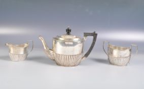 VICTORIAN HALLMARKED SILVER THREE PIECE TEA SET