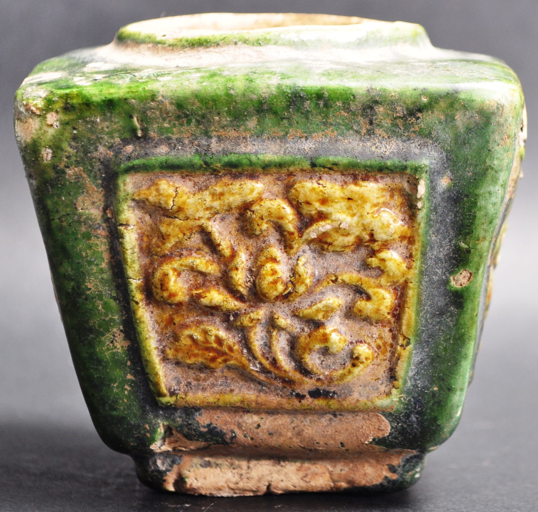 18TH CENTURY STONEWARE CHINESE ORIENTAL BRUSH POT - Image 3 of 6