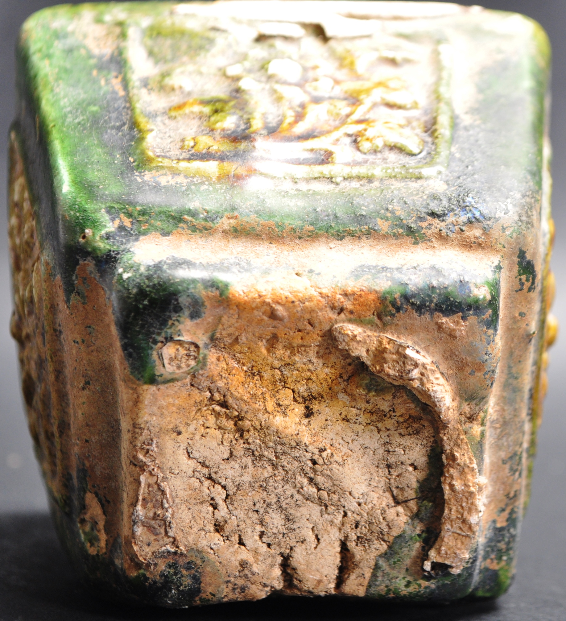 18TH CENTURY STONEWARE CHINESE ORIENTAL BRUSH POT - Image 6 of 6