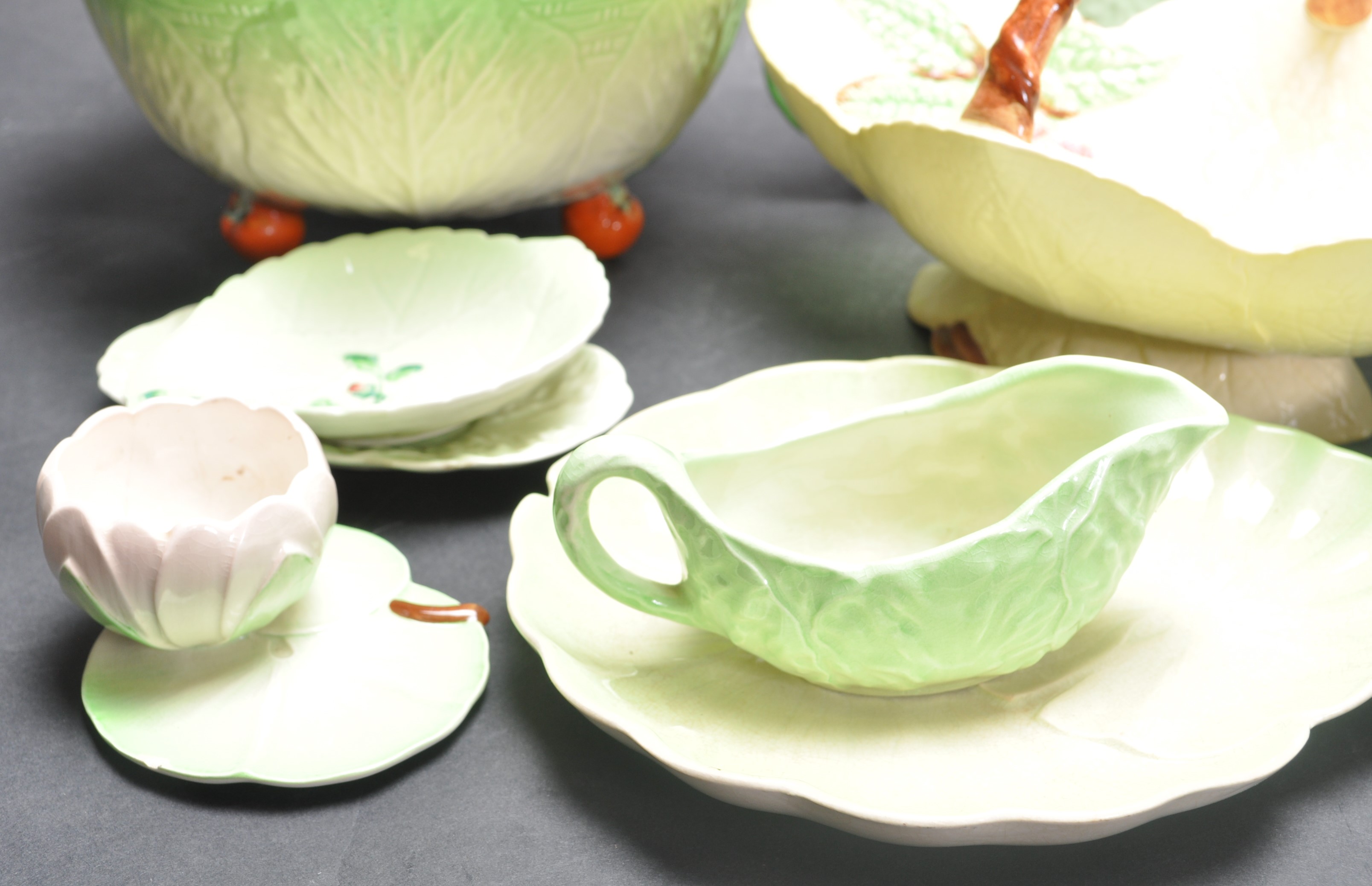 COLLECTION OF 1930'S CARLTON WARE AND BESWICK CABBAGE WARE - Image 3 of 9