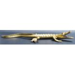 LARGE EARLY 20TH CENTURY HEAVY BRONZE LIZARD