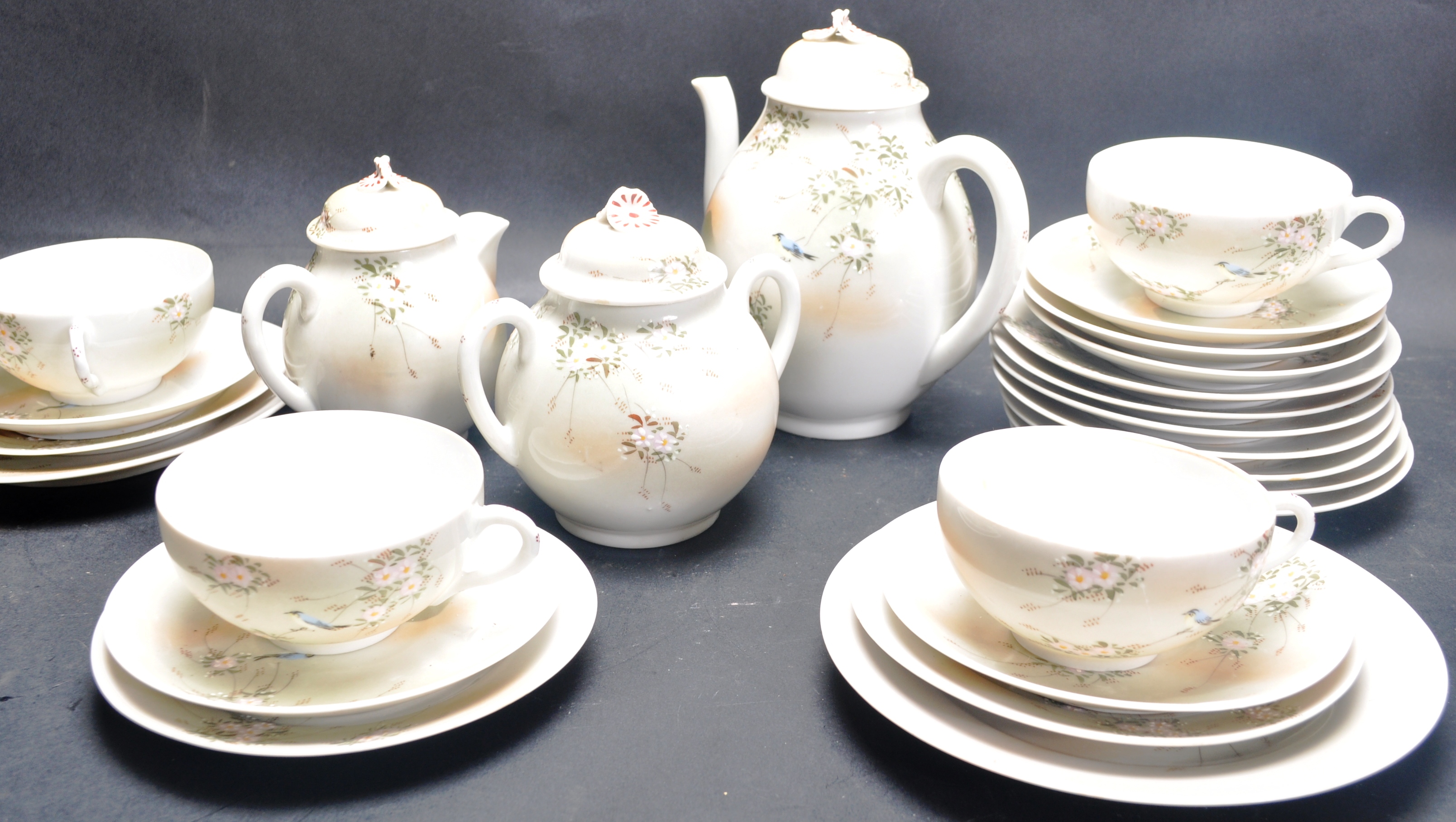 MID 20TH CENTURY FINE CHINA JAPANESE ORIENTAL TEA SERVICE - Image 3 of 6