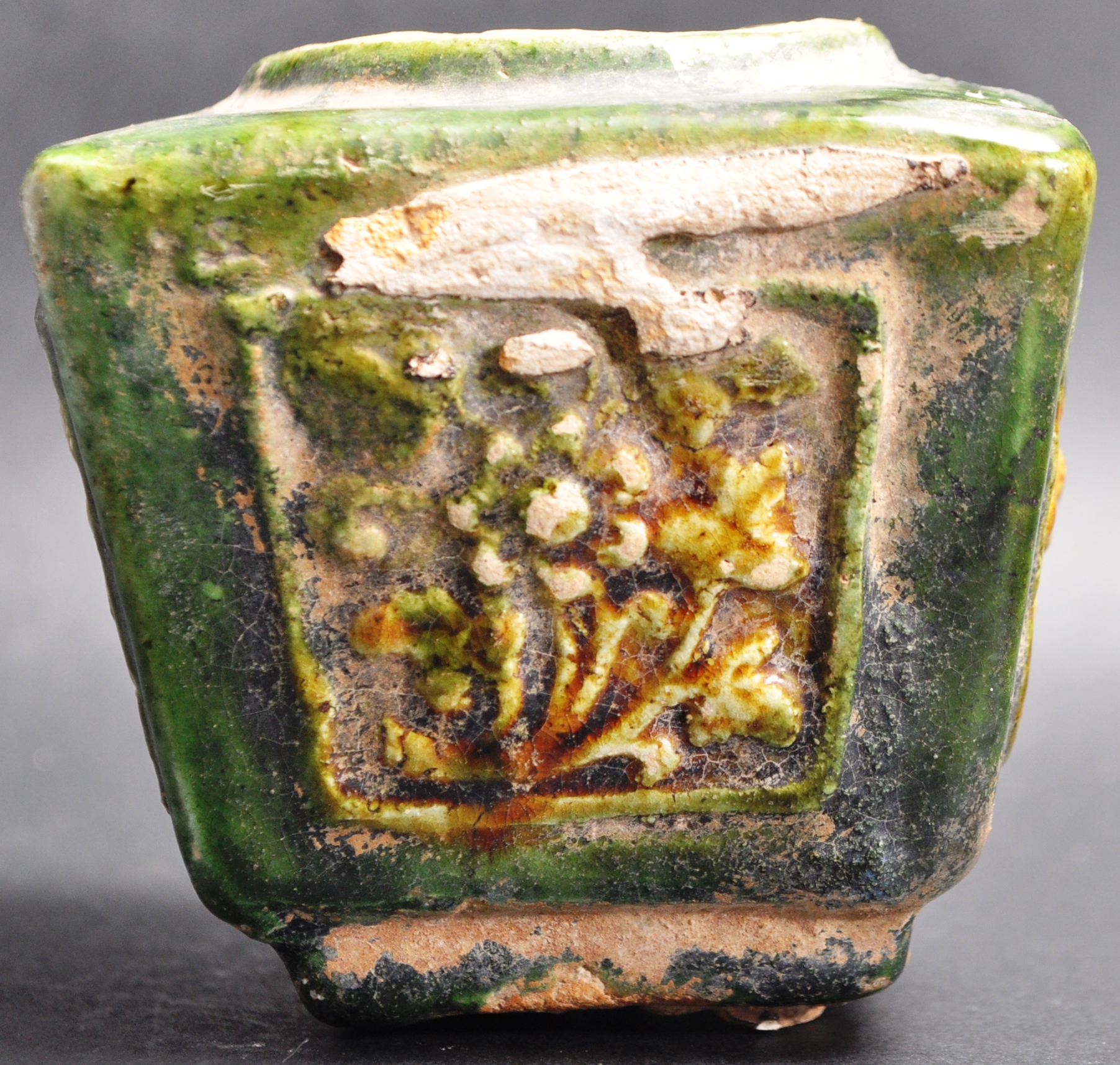 18TH CENTURY STONEWARE CHINESE ORIENTAL BRUSH POT - Image 4 of 6