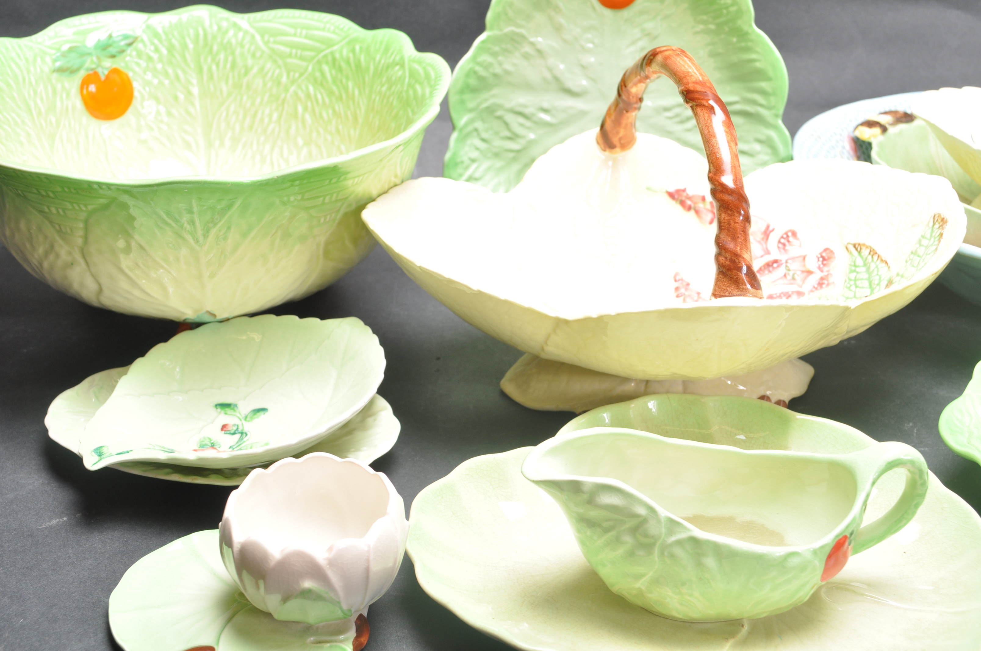 COLLECTION OF 1930'S CARLTON WARE AND BESWICK CABBAGE WARE - Image 2 of 9