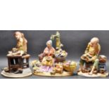 THREE ITALIAN CAPODIMONTE CERAMIC FIGURINES