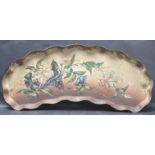 VICTORIAN HAND PAINTED FLORAL TRAY