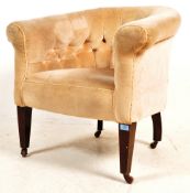 LATE 20TH CENTURY VICTORIAN REVIVAL TUB CHAIR