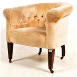 LATE 20TH CENTURY VICTORIAN REVIVAL TUB CHAIR