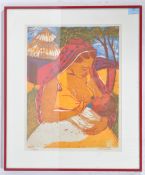 AFTER K F MUSNGI - RETRO VINTAGE PRINT OF A LADY BREASTFEEDING