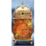 EARLY 20TH CENTURY THOMAS MUDGE BRASS LANTERN CLOCK