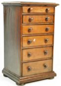 19TH CENTURY VICTORIAN MAHOGANY PEDESTAL CHEST OF DRAWERS