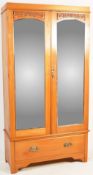 EARLY 20TH CENTURY EDWARDIAN SATIN WALNUT SINGLE WARDROBE