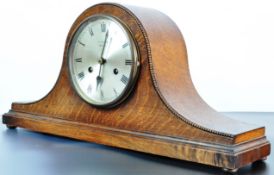 EARLY 20TH CENTURY 1930S OAK NAPOLEONS HAT CLOCK