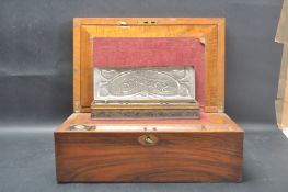 19TH CENTURY VICTORIAN WALNUT WRITING SLOPE