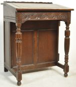 20TH CENTURY CIRCA 1940’S OAK JACOBEAN REVIVAL DAVENPORT DESK