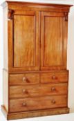 19TH CENTURY VICTORIAN MAHOGANY LINEN PRESS