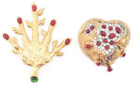 TWO SALVADOR DALI FOUNDATION BROOCHES