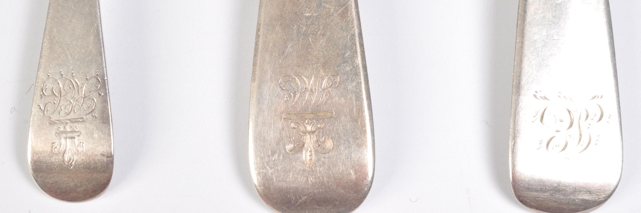 GEORGE III & IV SILVER SERVING SPOONS - Image 2 of 5