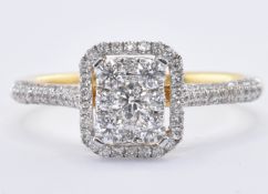 18CT GOLD DIAMOND CLUSTER RING