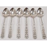 SET OF SIX WILLIAM J HOLMES SILVER SPOONS
