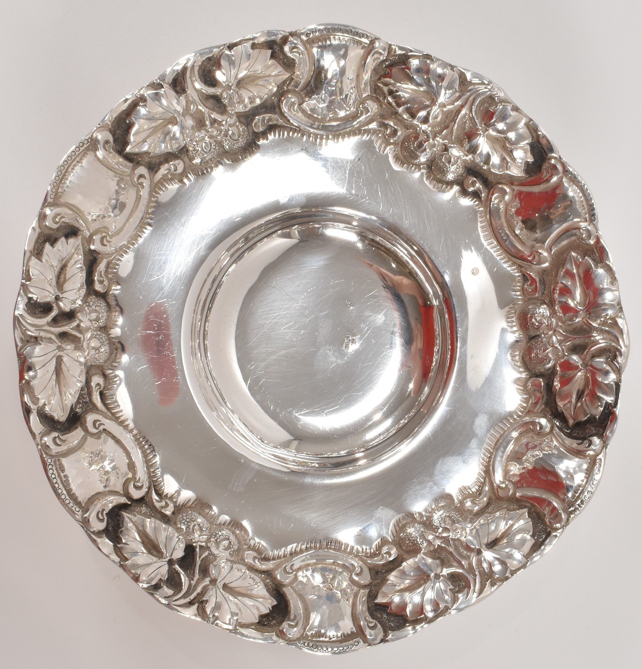 SILVER REPOUSSE STRAWBERRY DISH - Image 4 of 4