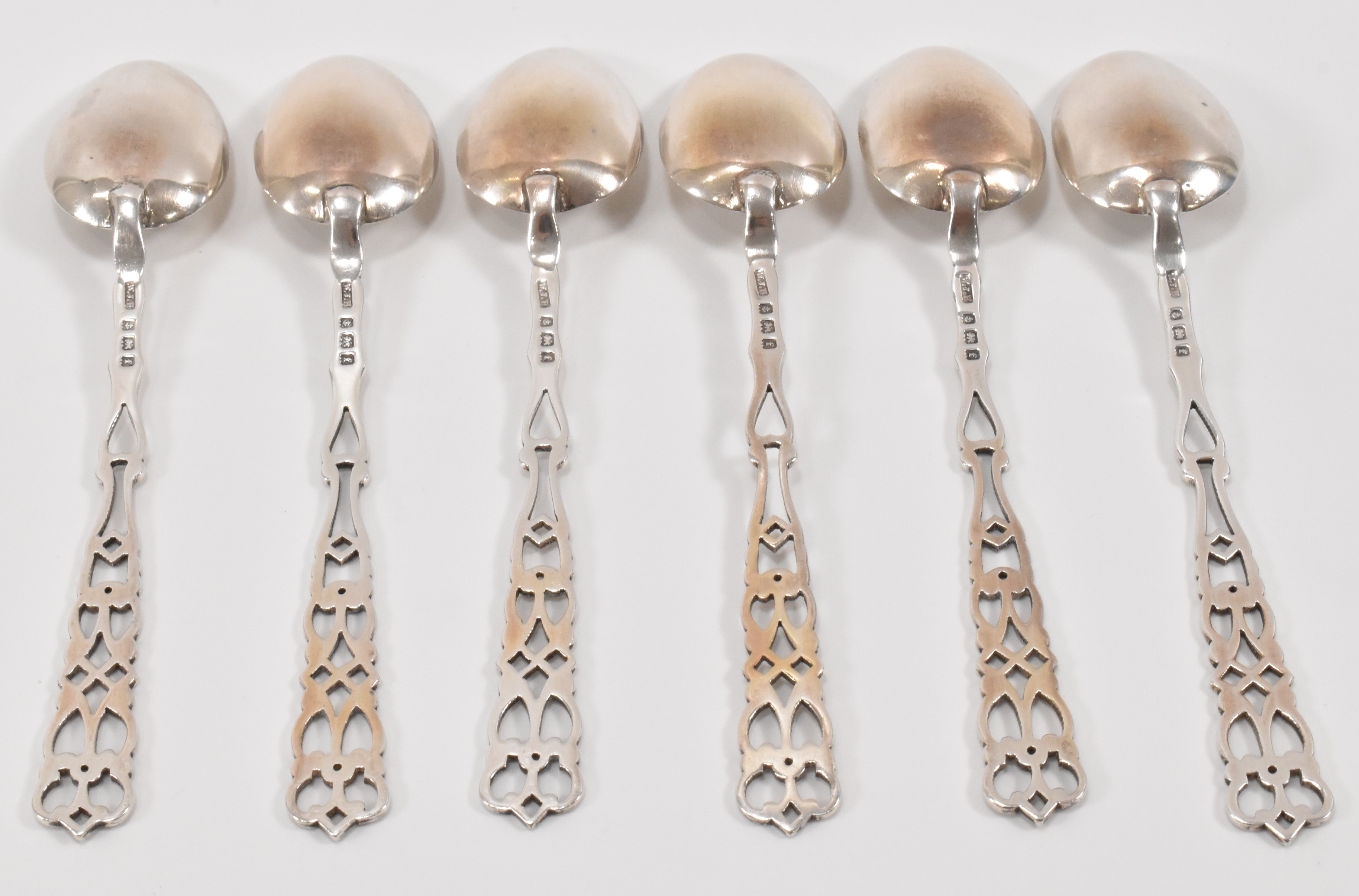 SET OF SIX WILLIAM J HOLMES SILVER SPOONS - Image 3 of 4