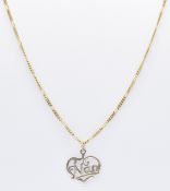 9CT GOLD FIGARO CHAIN NECKLACE