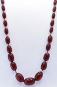 CHERRY BAKELITE BEADED NECKLACE