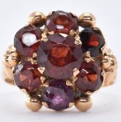 18CT GOLD & GARNET CLUSTER RING