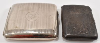 SILVER KEMP BROTHERS CIGARETTE CASE WITH ANOTHER