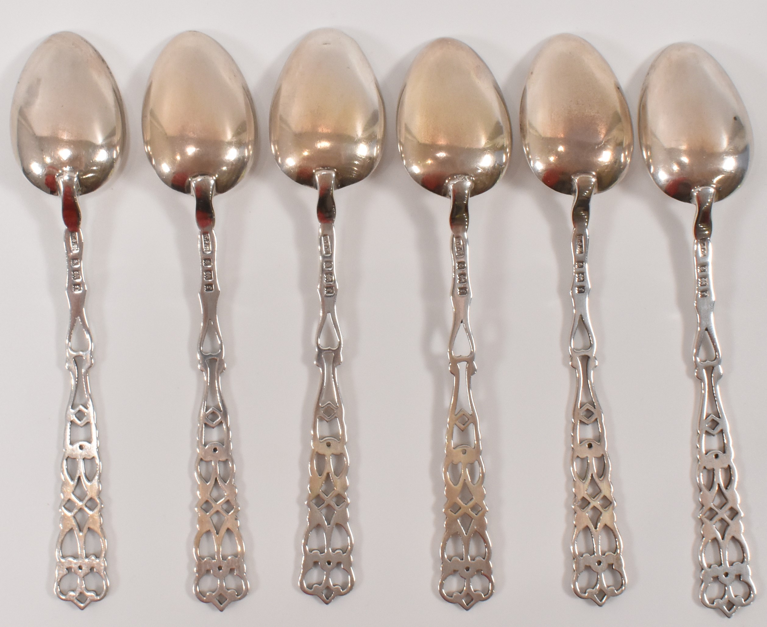 SET OF SIX WILLIAM J HOLMES SILVER SPOONS - Image 4 of 4