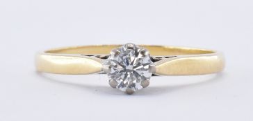 18CT GOLD DIAMOND SOLITAIRE RING